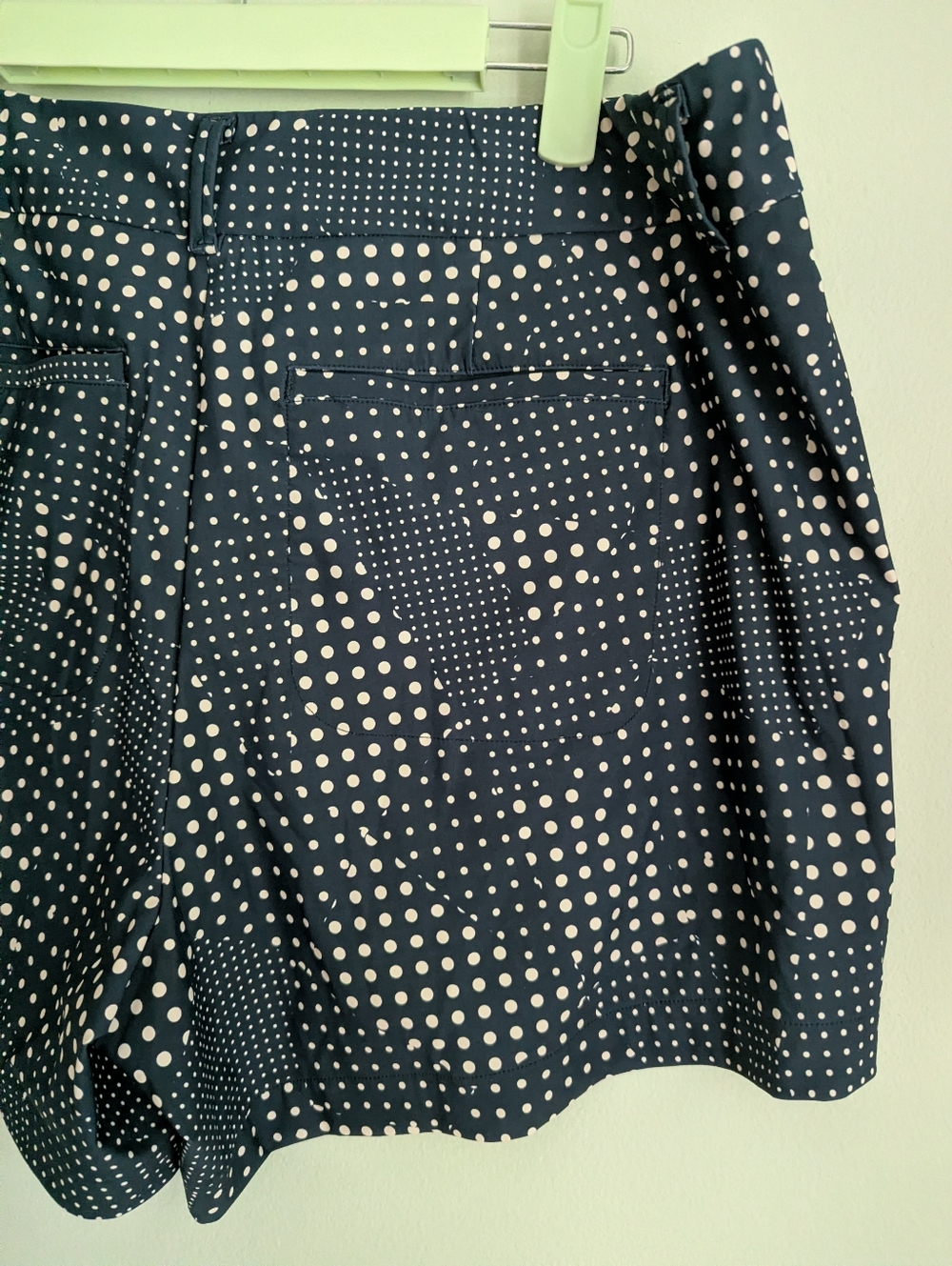 Spanx Women's XL Sunshine Shorts 4" Dot Patchwork Print Midnight Navy - Picture 4 of 10